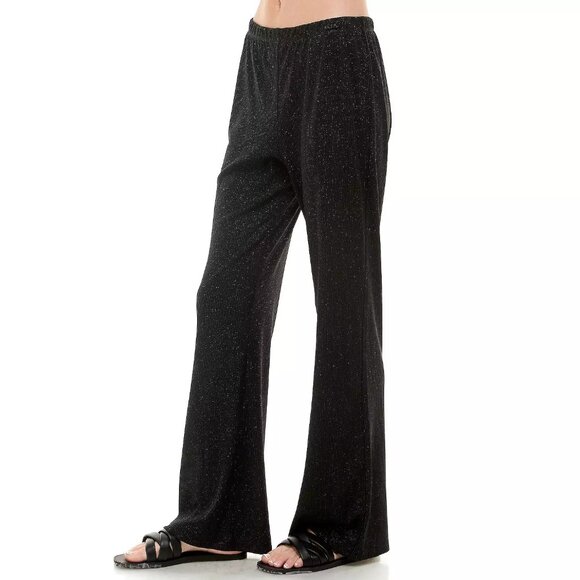 (5 for $25) Lily Rose High Rise Black Glitter Flare Pants size XS - Picture 1 of 5